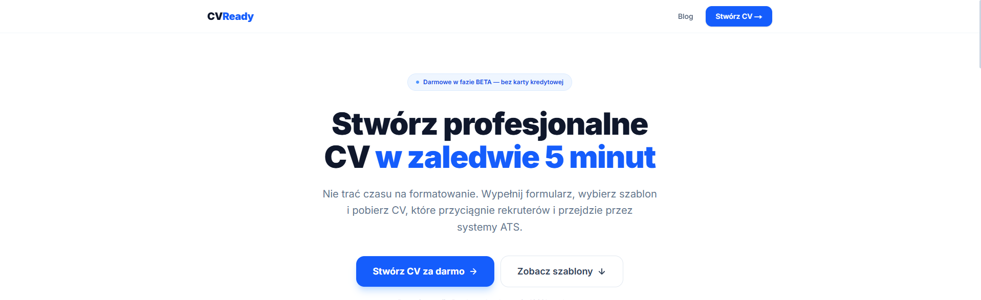 CVReady – kreator CV online